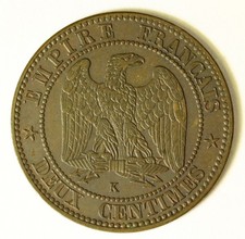 FRANCE 2 Centimes 1862 K - Bronze - Napoleon III. - XF/aUNC - 1714