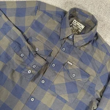 Dixxon Flannel Co Shirt Mens Medium Blue D-Dark-30 Long Sleeve Plaid