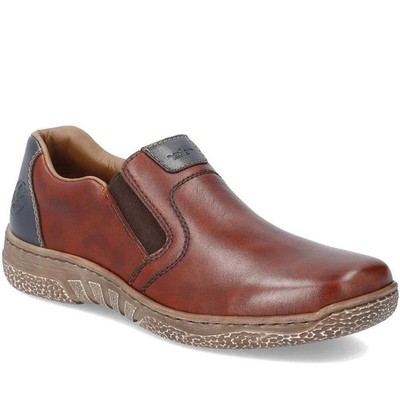 Rieker Herren Braune Leder Sneaker Freizeit 03552-24