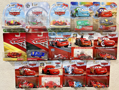 DISNEY CARS ALL LIGHTNING MCQUEEN LOT OF 14 EXCLUSIVES COLOR