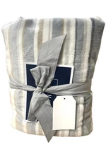 Home Reflections Reversible Rib & Plush 60x80 Printed Throw Gray