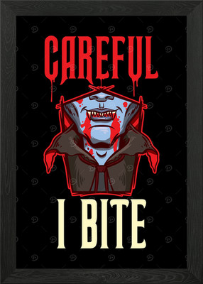 Careful I Bite Gerahmtes Wandbild Poster Leinwanddruck Bild