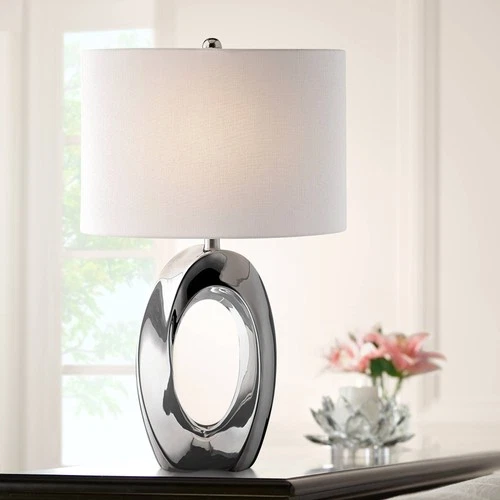 Lite Source Clover 26 1/2" Chrome Finish Modern Ceramic Table Lamp - Picture 1 of 3