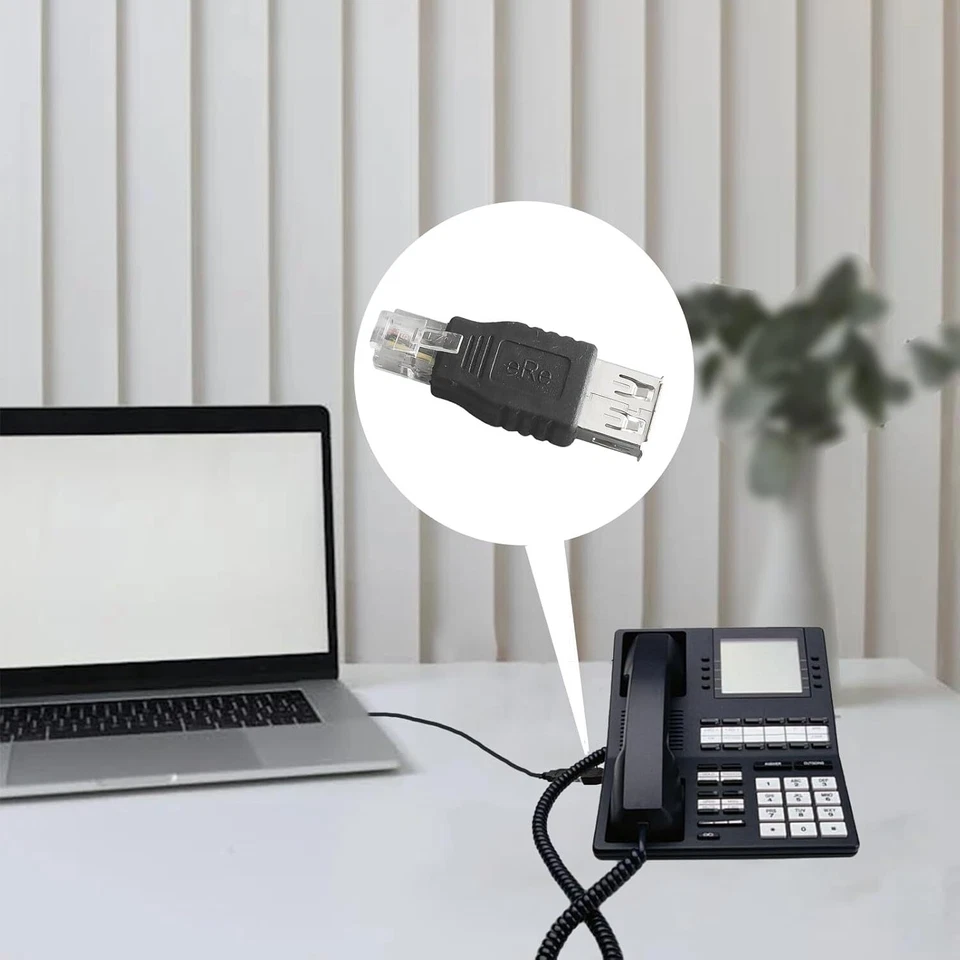 10x RJ11 6P4C Telephone Jack to USB Type-A Female Adapter for Fax Machine Modem - Image 4 of 4