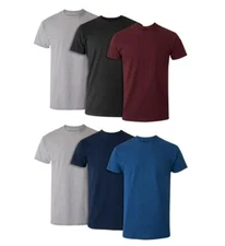 Hanes Men's FreshIQ® ComfortSoft® Dyed Tees With Wicking Pocket T-Shirts 6-Pack