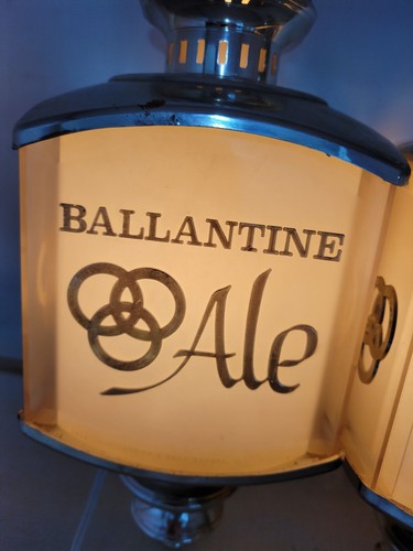 Ballantine Beer Lights Wall Sconces Mid Century Working Claremold Pair Bar Man - Picture 2 of 14