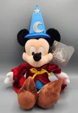 Mickey Mouse Sorcerer Wizard Plush Doll Disney Parks Authentic Fantasia