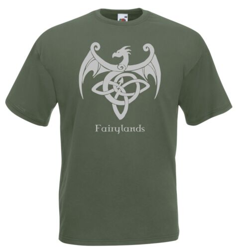 T-Shirt Manica Corta Celtic J698 Fairyland festival Drago Nodo Celtico - Zdjęcie 1 z 1
