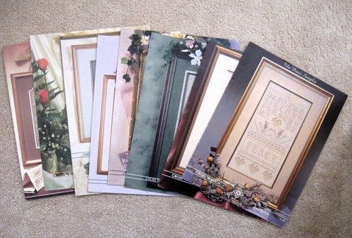 Lot of 8 Hardanger Sampler Pattern Charts Cross 'n Patch Emie Bishop