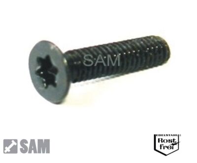 Senkkopfschrauben mit TORX DIN 965 A2 Edelstahl SCHWARZ M1,6X3 bis M1,6X16