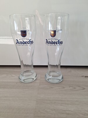 2 Kloster Andechs  Weizengläser 0,5l Weizen Bier Glas Weißbierglas Weizenglas