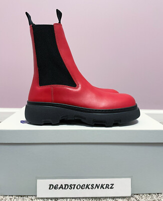 Burberry Creeper Chelsea Boot LNY Pillar Red 8081823 Size: 40EU/7Men's/8.5WMNS