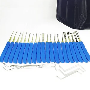 24Pc Kit d'outils de sélection avec verrouillage clair pour la pratique de l'acier inoxydable