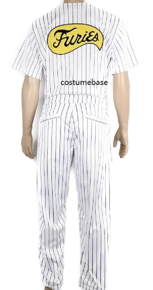 CONJUNTO DE DISFRACES DE BÉISBOL FURIAS Jersey Camisa Pantalones Película Uniforme Los Guerreros Foto 3 de 4