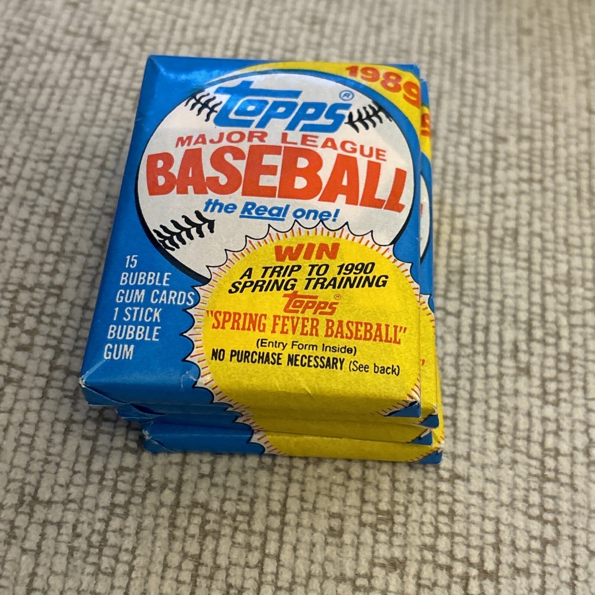 1989 Topps Baseball Wax Pack Wax Unopened Sealed 15 Cards | eBay