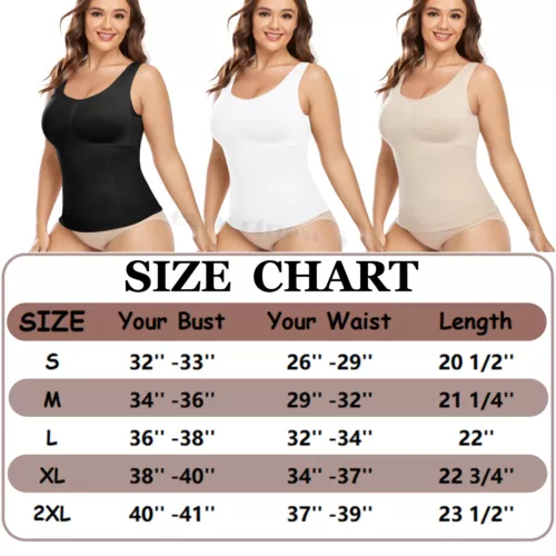 Woimen Tummy Control Slimming Compression Vests Shaping Tank Tops Padded Cami UK - Picture 2 of 21