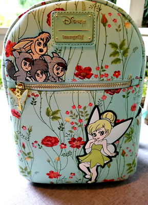 Loungefly Disney Peter Pan Tinkerbell & Lost Boys Floral  display picture 3