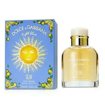 Dolce & Gabbana Light Blue Sun Pour Homme EDT Spray 75ml/2.5oz Mens New & Sealed