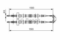 Bosch Handbremsseil Mitte FüR Opel Astra G