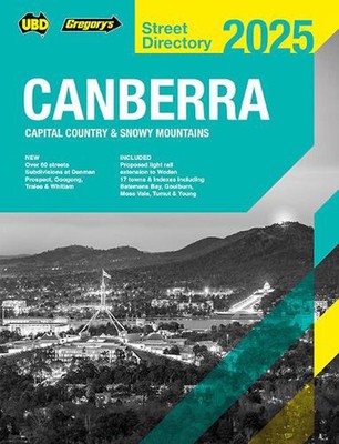 Canberra Capital Country & Snowy Mountains Street Directory 2025 29th ed by UBD 