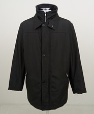 Mens Black Coat STNS Zip Drawstring Snap Collar NWT F1