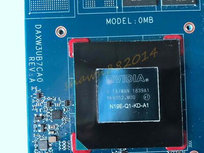HP ZBook 17 G6 Nvidia Quadro RTX3000 6GB GDDR6 N19E-Q1-KD-A1 GPU