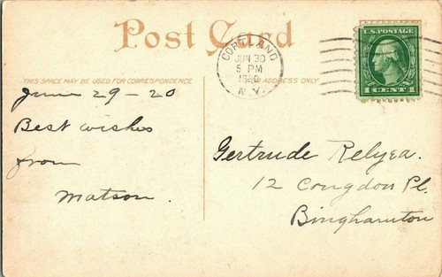 1920. MARATHON, NY. SWIFT & CO. DRY GOODS GROCERY STORE. POSTCARD DD3 - Picture 2 of 2