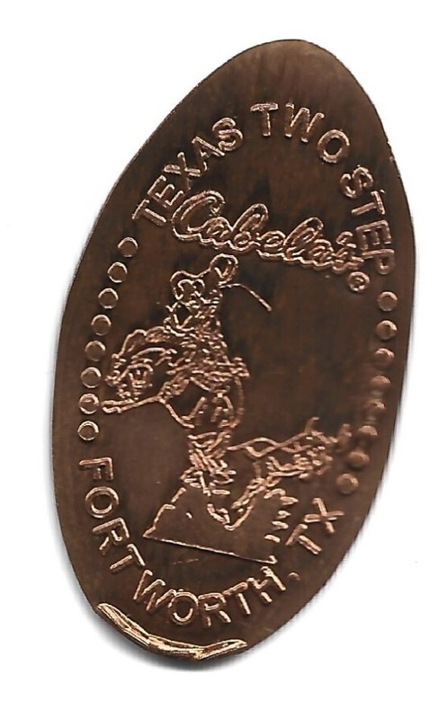 Copper elongated penny (cent) CABELA'S Fort Worth TX