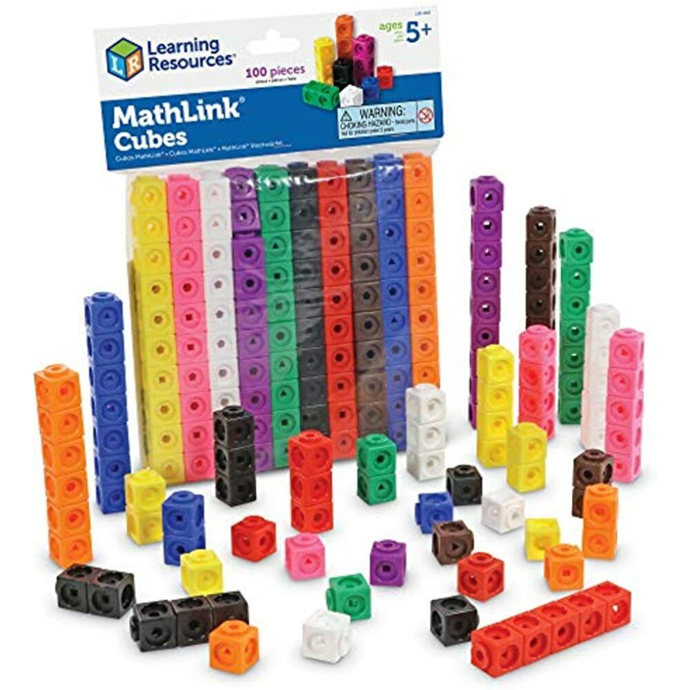 Learning Resources MathLink Cubes, Homeschool, Educational Counting Toy, Blocks,