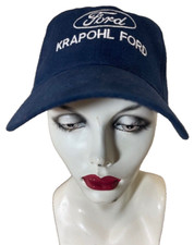 Vtg. Official Licensed Blue Trucker Hat Ball Cap Krahpol Ford Built Ford Tough