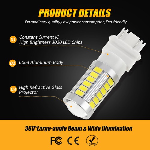 AUXBEAM 3157 LED Tail Light Bulbs for Polaris Sportsman 400 500 550 800 850 XP - Picture 6 of 12