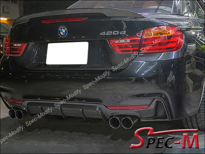 P Style Carbon Fiber Rear Diffuser Fits F32 F33 428i 435i w/ M Sport ...