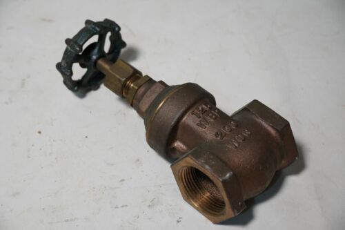 B Gate Valve 1-1/4" USA 125WSP 200WOG Brass - Picture 1 of 2