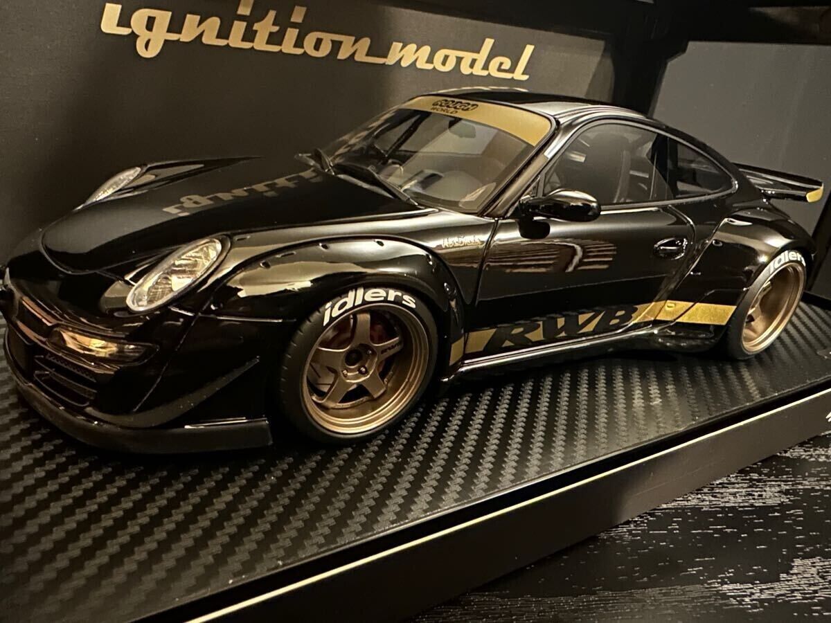 1/18 ignition model IG3247 RWB 997 Black Porsche RAUH-Welt 1/18 ignition model IG3247 RWB 997 Black Porsche RAUH-Welt