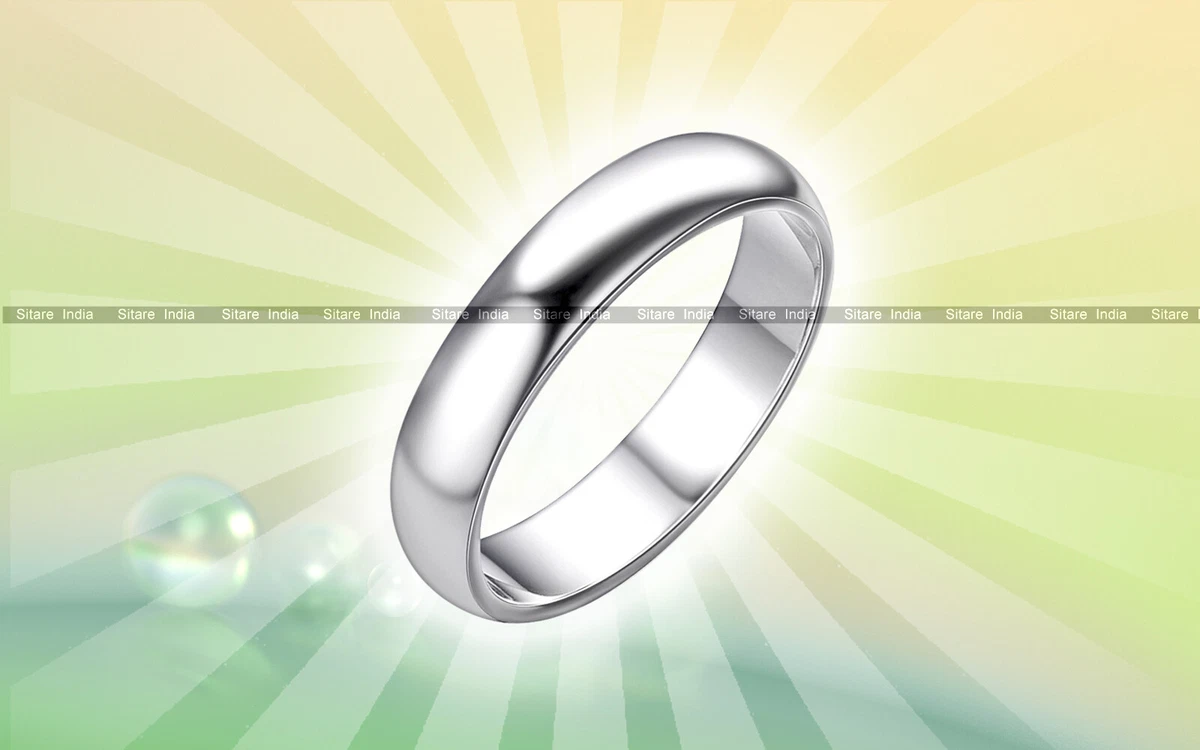 Plain mens silver ring deals
