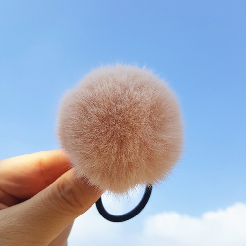 Candy Color Pompon Hair Tie Ring Rope Band Fluffy Ponytail Holder Women Headweε - Picture 8 of 22