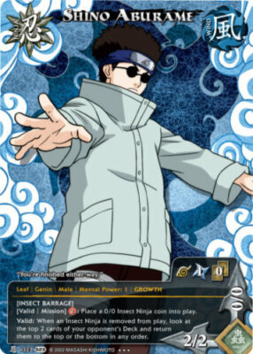 shino様✨ Shino Aburame - N-1323 - Super Rare - 1st Edition - Foil Invasion