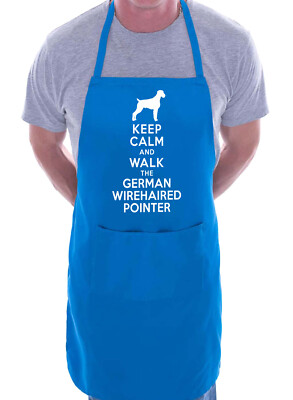 Keep Calm and Walk deutscher Drahthaar Zeiger lustig BBQ Neuheit Kochschürze