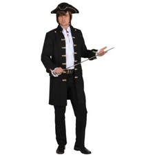 Piraten Kostüm Seeräuber Mantel für Herren Gr. 46-60 schwarz Pirat Fasching
