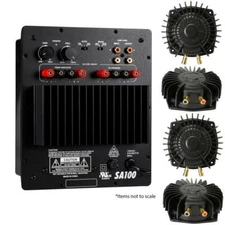 Dayton Audio SA100 Amp With 4 Aura Pro Bass Shakers Bundle