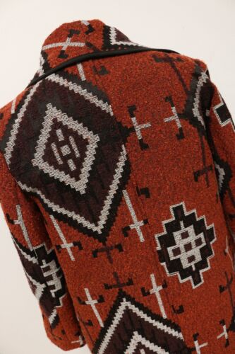 TU Women's IKAT Coat Blanket/Wrap Style Aztec Oversized Fit UK 12 No Belt A22 - Picture 7 of 11