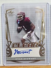 Evan Stewart 2023 Leaf Trinity Football CLEAR Auto card #’d 38/50