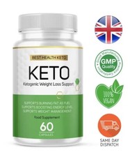 Best Health Keto 60 Capsules Ketogenic Weight Loss BHB Fat Burner 1 Month Supply