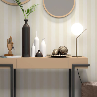 Vliestapete Blockstreifen Muster Modern Creme Weiß Metallic 10361-02 (4,11 /1qm)