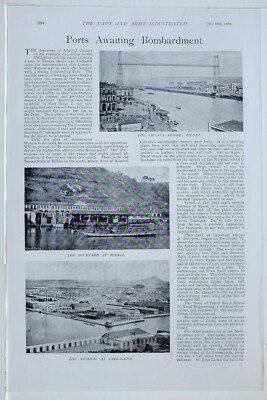 1898 Aufdruck Der Vizcaya Brücke Bilbao Werft At Ferrol Arsenal Cartagena