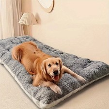 Plush Dog Bed Sofa Thickened Soft Polyester Pet Mat Dog Crate Mat Bed for Dog