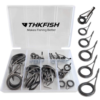 Rod Repair Kit Rod Tip Repair Kit Ceramics Tips Stainless Steel Carbon Spinni...