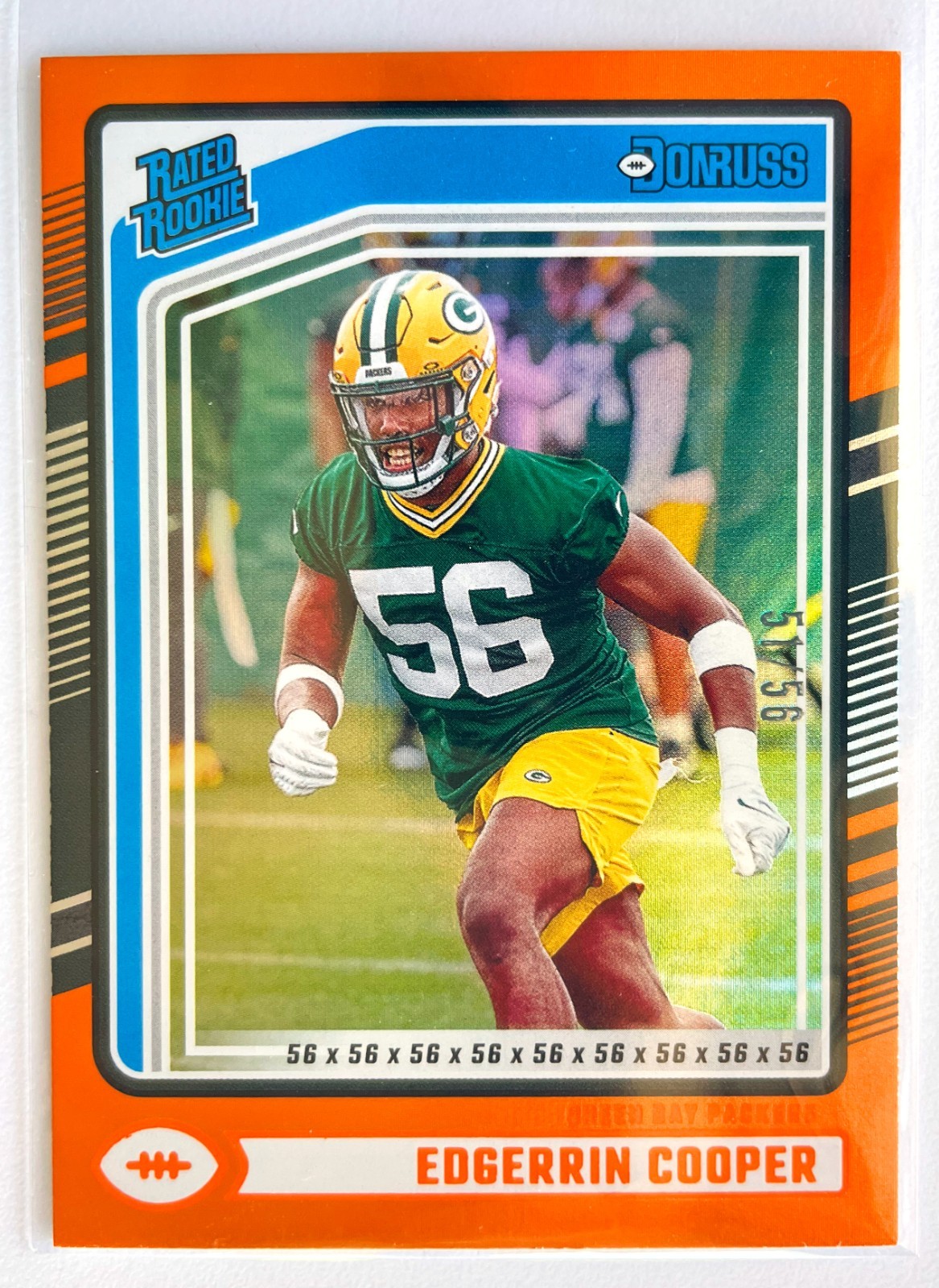 EDGERRIN COOPER 🏈 2024 Donruss Rated Rookie #325 🏈 Jersey Number #'d to /56