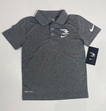 NEW NIKE 3 Brand Youth Boys Grey Polo Size Medium 6