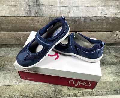 Ryka JAZZE Blue Mary Janes Sneakers Walking Shoes Women's 7 Wide New With Box!!